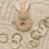 Anneaux d'attache jouet Little Loops beige (12 pièces)  par Little Dutch