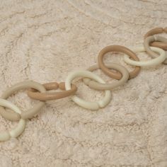 Anneaux d'attache jouet Little Loops beige (12 pièces)