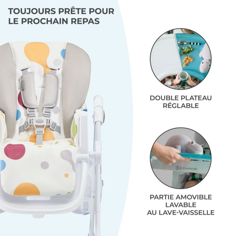 Chaise haute Yummy Multicolore Kinderkraft Produit 6