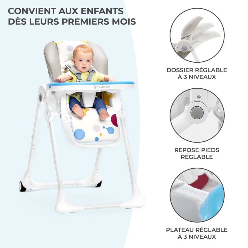 Chaise haute Yummy Multicolore Kinderkraft Produit 9