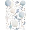 Planche de stickers A3 Cerfs-volants et ballons bleus - Lilipinso