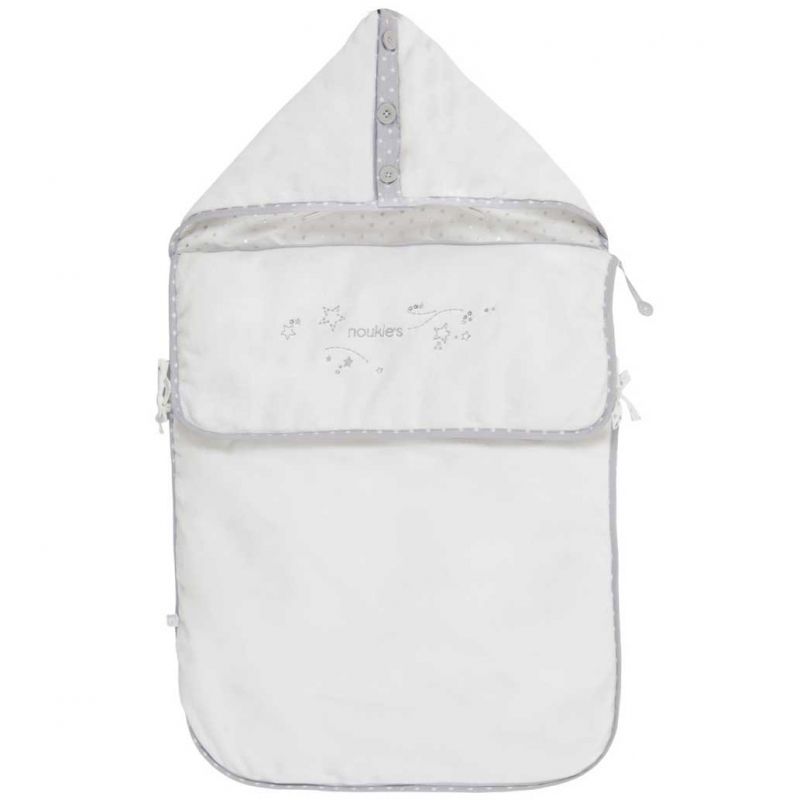 Nid d'ange Poudre d'étoiles blanc et gris (55 cm) Noukie's