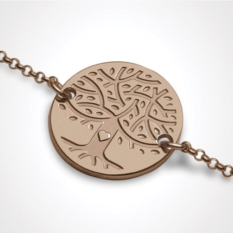Bracelet sur chaîne LOVETREE personnalisable (or rose 750°) Mikado