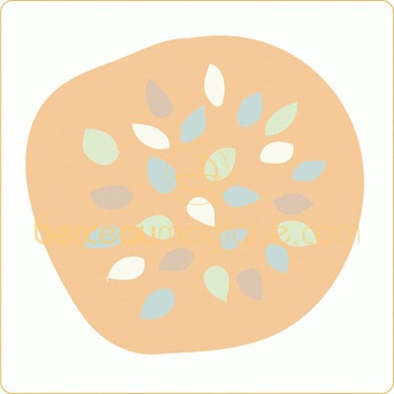Tapis rond feuillage Pure (120 x 120 cm) Kaloo