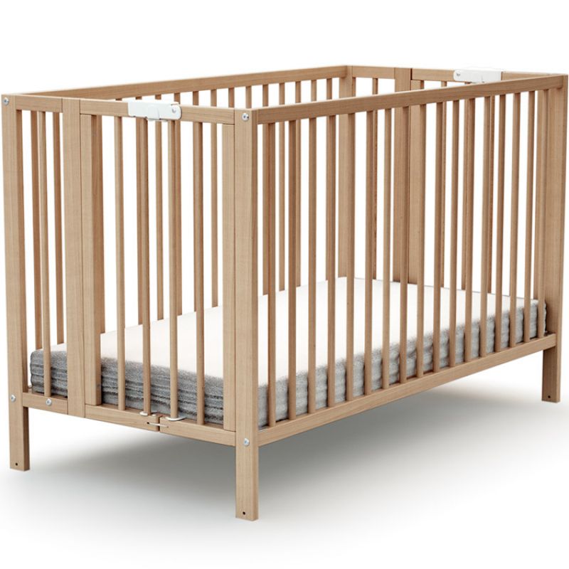 Lit pliable en bois de hêtre verni Confort (60 x 120 cm) AT4
