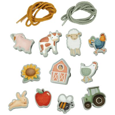 Perles en bois à lacer Little Farm