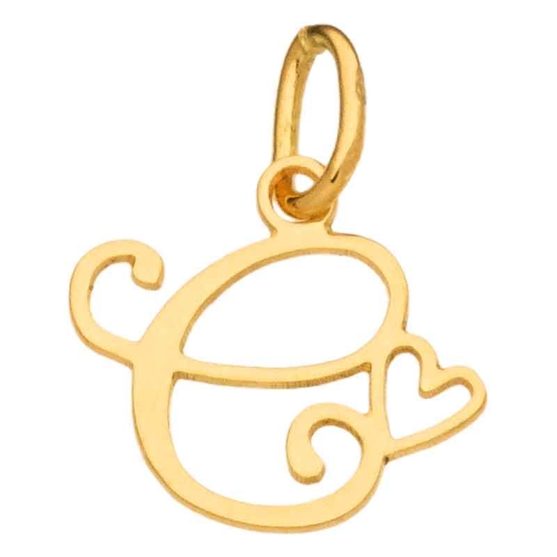 Pendentif initiale C (or jaune 750°) Berceau magique bijoux