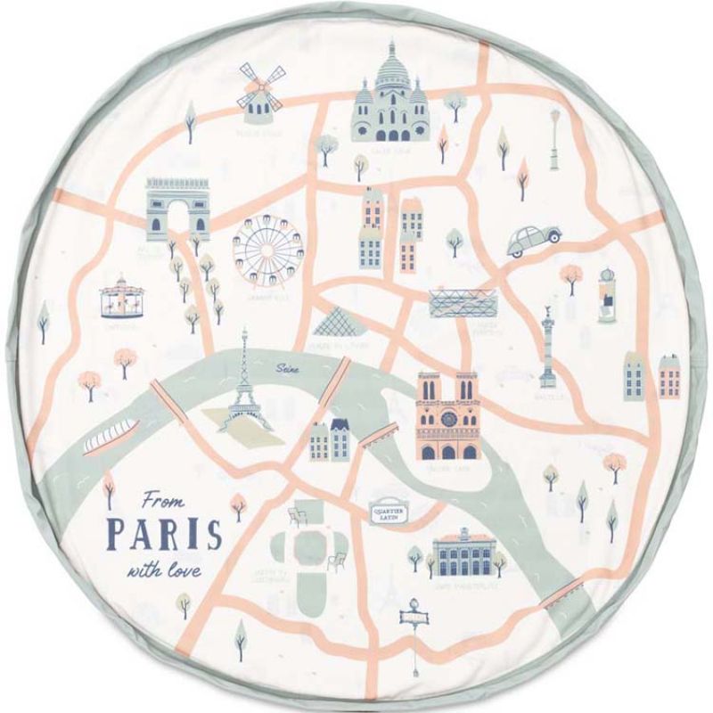 Sac à jouets 2 en 1 Original Print Paris Map Play&Go Produit ouvert 5