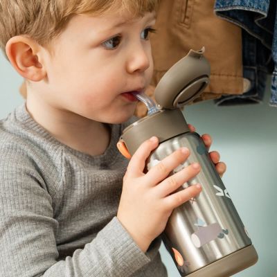 Gourde à paille isotherme Tiny trails Vert (340 ml)