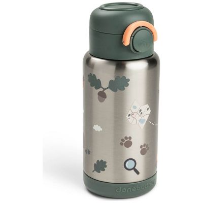 Gourde à paille isotherme Tiny trails Vert (340 ml)