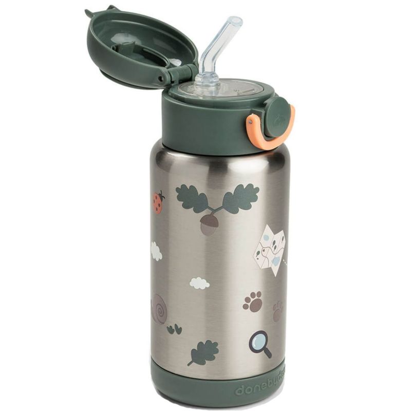 Gourde à paille isotherme Tiny trails Vert (340 ml) Done by Deer Produit 4
