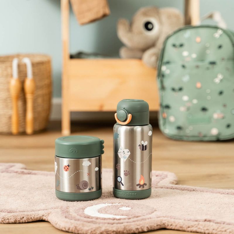 Gourde à paille isotherme Tiny trails Vert (340 ml) Done by Deer Ambiance 5