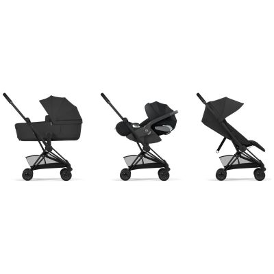 COŸA Confort 2026 Poussette ultra-compacte et Châssis Matt Black Sepia Black