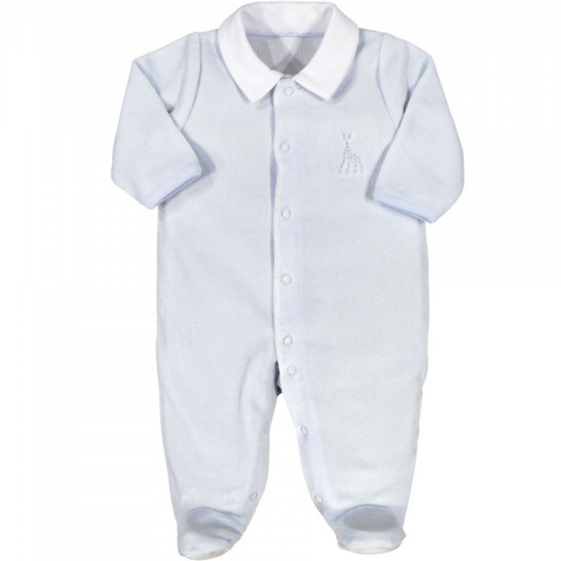 Pyjama en velours bleu Sophie la girafe (1 mois) Trois Kilos Sept Produit 1 grande taille