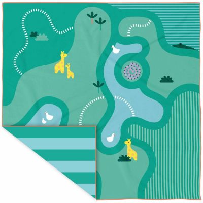Serviette de plage 2 en 1 Safari (180 x 180 cm) Quut