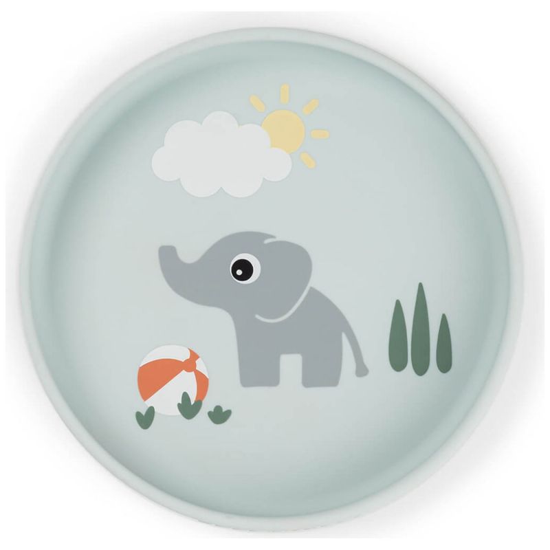Assiette ventouse en silicone Playground Bleu Done by Deer Produit 1