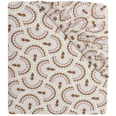 Drap housse en jersey Soft Plumes (60 x 120 cm) Jollein
