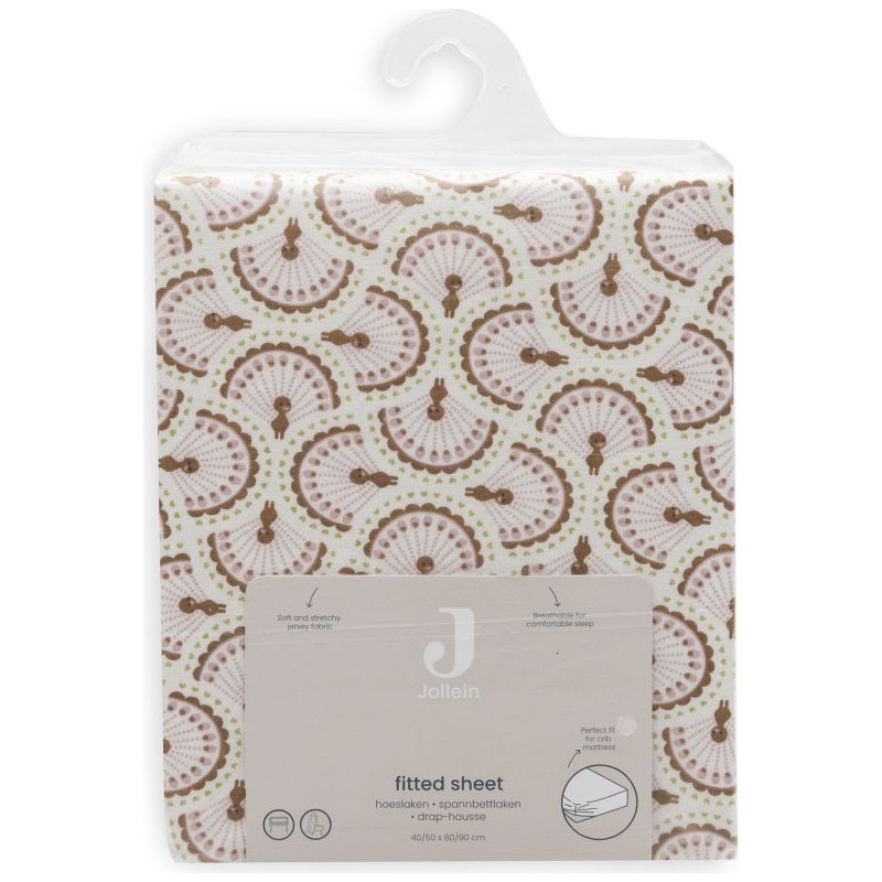 Drap housse en jersey Soft Plumes (60 x 120 cm) Jollein Packaging 7