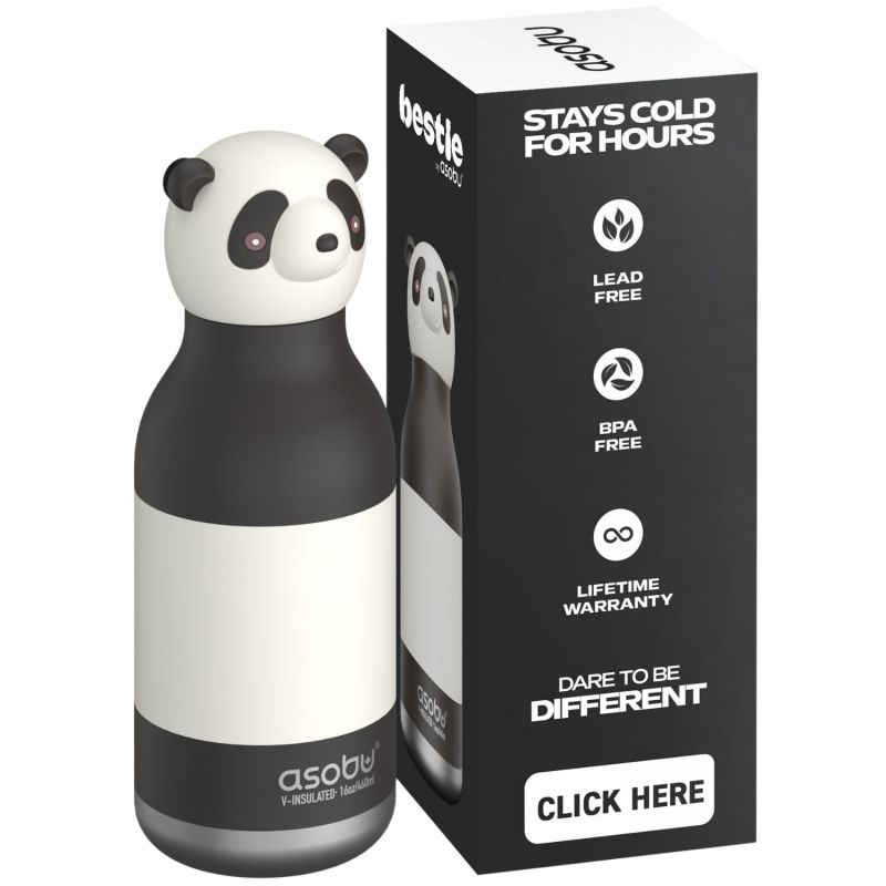 Gourde isotherme Bestie Panda (460 ml) Asobu Packaging 5