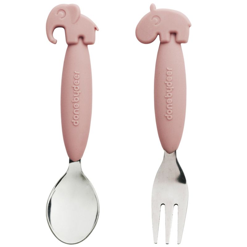 Set de couverts Yummy Dots Plus rose Done by Deer