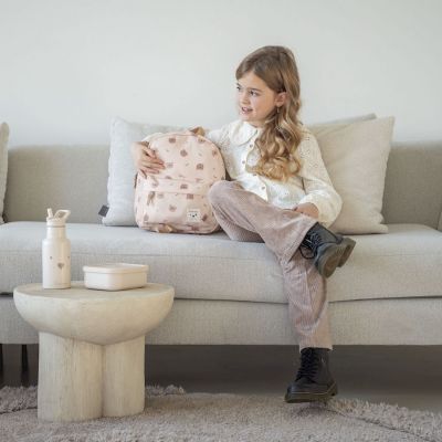 Sac à dos enfant Little Story Oursons beige (31 cm)