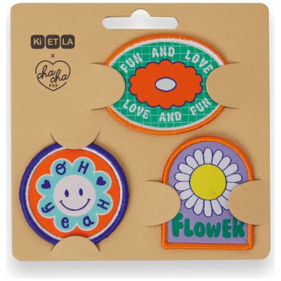 Lot de 5 patchs velcro Vibe Fleur KI et LA