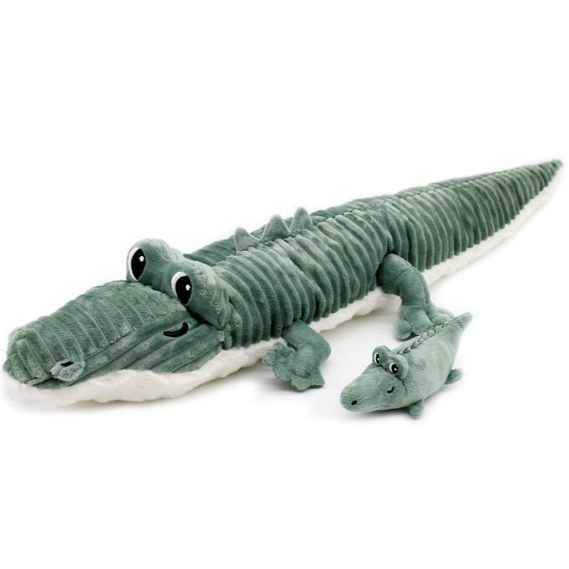 Peluche Croketou le crocodile maman et bébé Vert (57 cm) Les Déglingos Produit 2