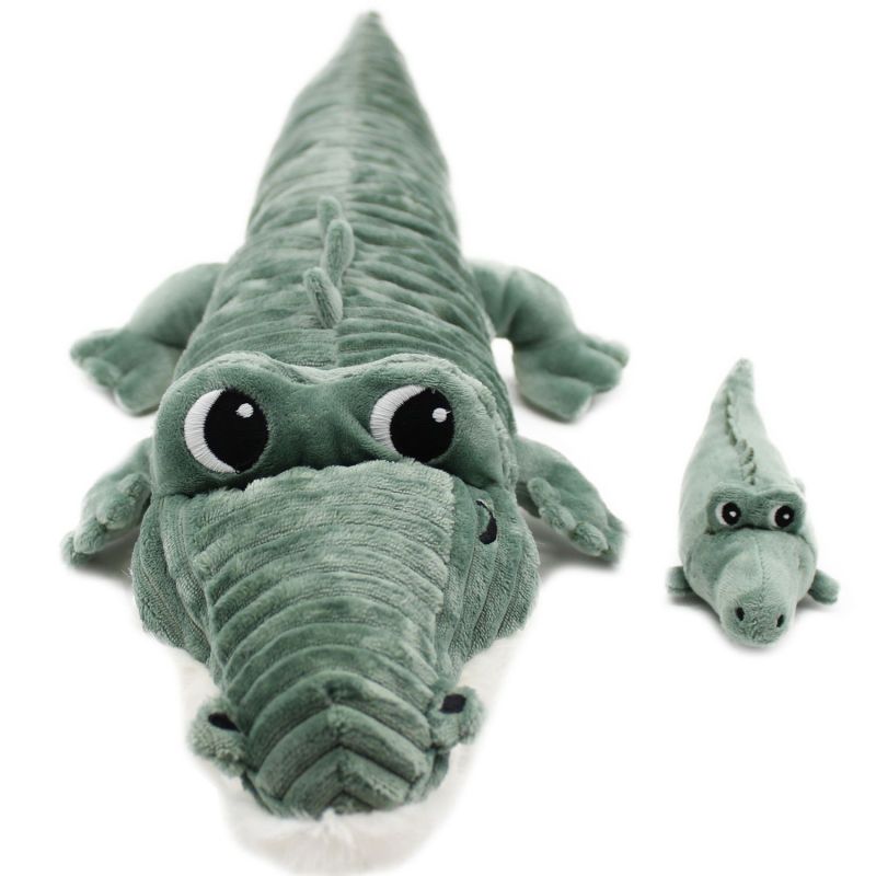 Peluche Croketou le crocodile maman et bébé Vert (57 cm) Les Déglingos Produit 6