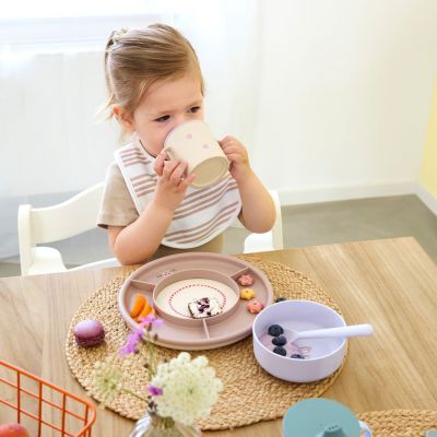 Lot de 5 bavoirs coton bio Tiny Team Chat