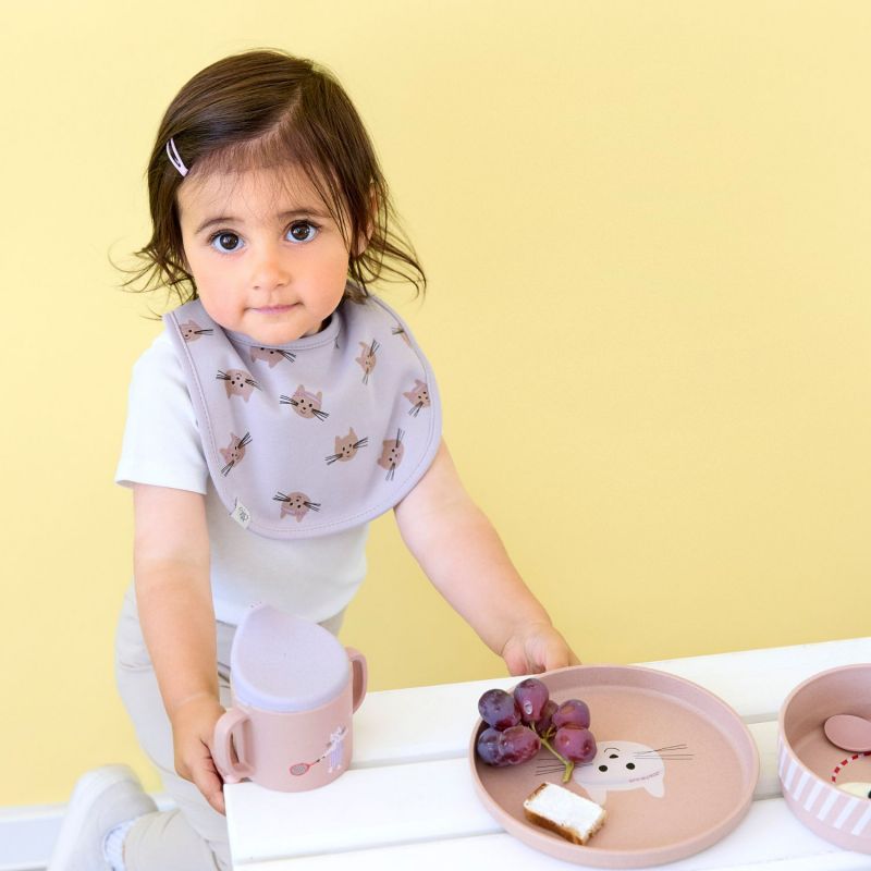 Lot de 5 bavoirs coton bio Tiny Team Chat Lässig Ambiance 6