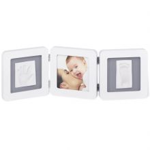 Cadre photo empreinte Baby Art Double Print Frame blanc  par Baby Art