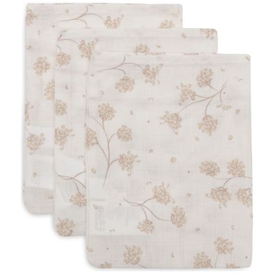 Lot de 3 gants de toilette en gaze de coton Leafy Dreams Jollein