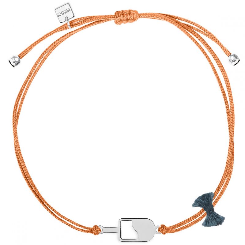 Bracelet cordon corail Mini Coquine glace (argent 925°) Coquine