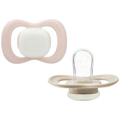 Lot de 2 sucettes phosphorescentes en silicone Blush-Latte (0-6 mois)