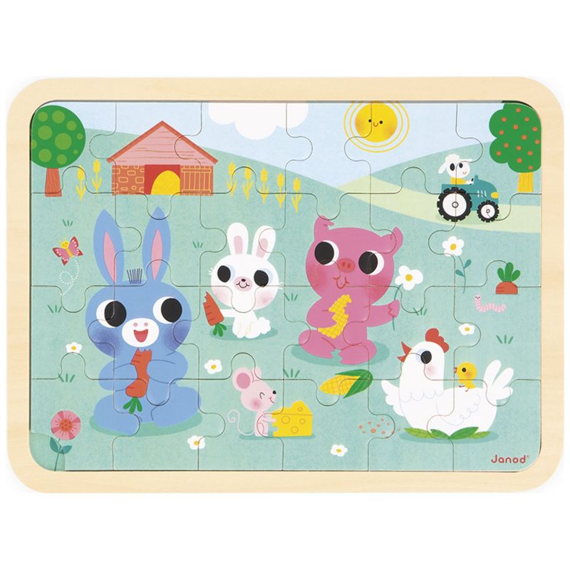 Puzzle A la ferme (24 pièces) Janod Produit 1