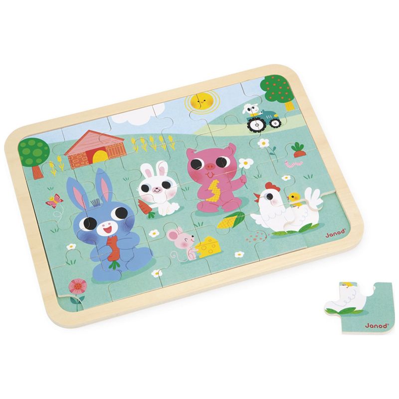 Puzzle A la ferme (24 pièces) Janod Produit 2