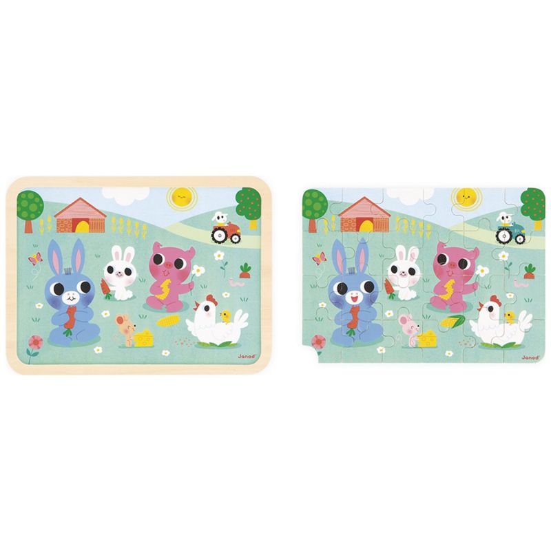 Puzzle A la ferme (24 pièces) Janod Produit 4