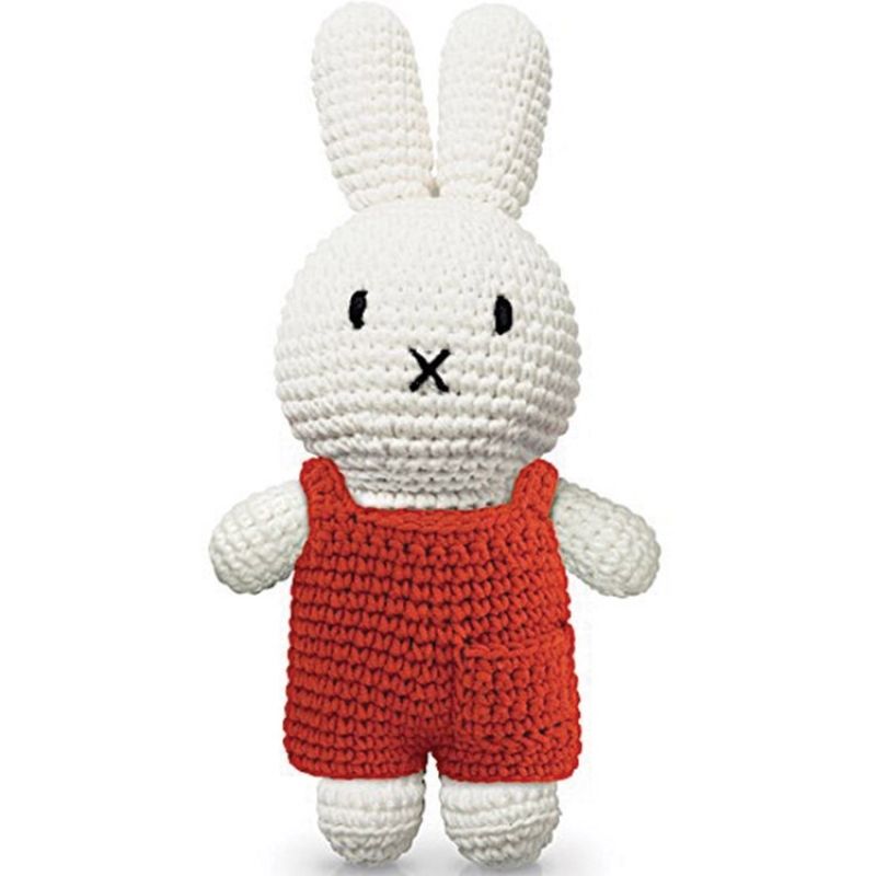 Peluche Miffy en salopette rouge (25 cm) Just Dutch