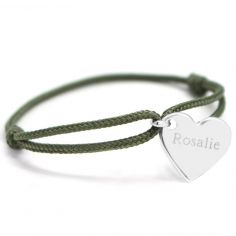 Bracelet cordon enfant Kids coeur (argent 925°)