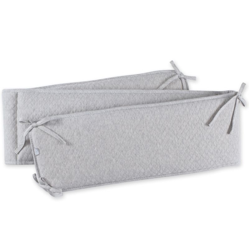 Tour de lit réversible Kilty gris chiné (20 x 180 cm) Bemini