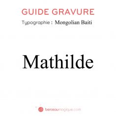 Gravure prénom sur bijou (Typo 1 Mongolien Baiti) - Gravure magique