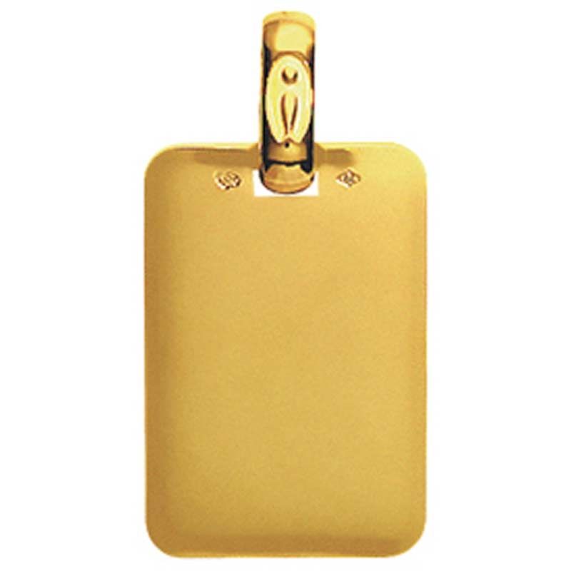 Plaque rectangulaire unie 16 x 24 mm (or jaune)  Maison Augis