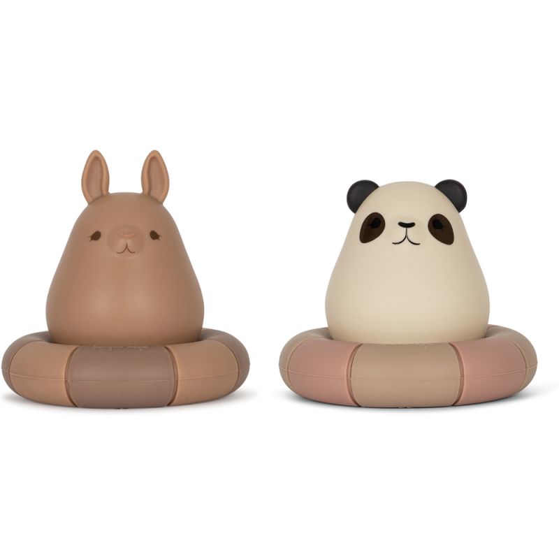 Lot de 2 jouets de bain en silicone blush mix Konges Slojd