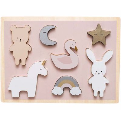 Puzzle en bois licorne (8 pièces) - Reconditionné  par Jabadabado