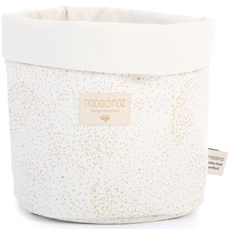 Petit panier de toilette Panda blanc Gold bubble (15 x 19 cm) Nobodinoz