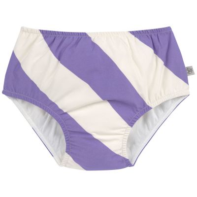 Maillot de bain couche Rayures violet et sel marin (13-18 mois)