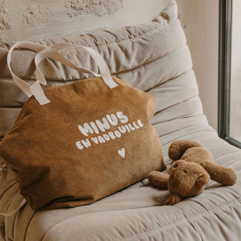 Sac cabas XL velours Minus en vadrouille Zakuw Ambiance 6