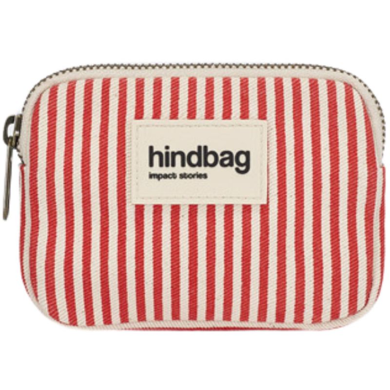 Porte-monnaie Lili Rayures Fines Rouge Hindbag Produit 1