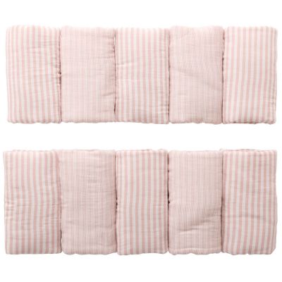 Protège barreaux rayé vieux rose Soft Stripes (pour lits 60 x 120 et 70 x 140 cm) BB & Co
