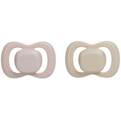 Lot de 2 sucettes symétriques en silicone Blush-Latte (0-6 mois) B.Box